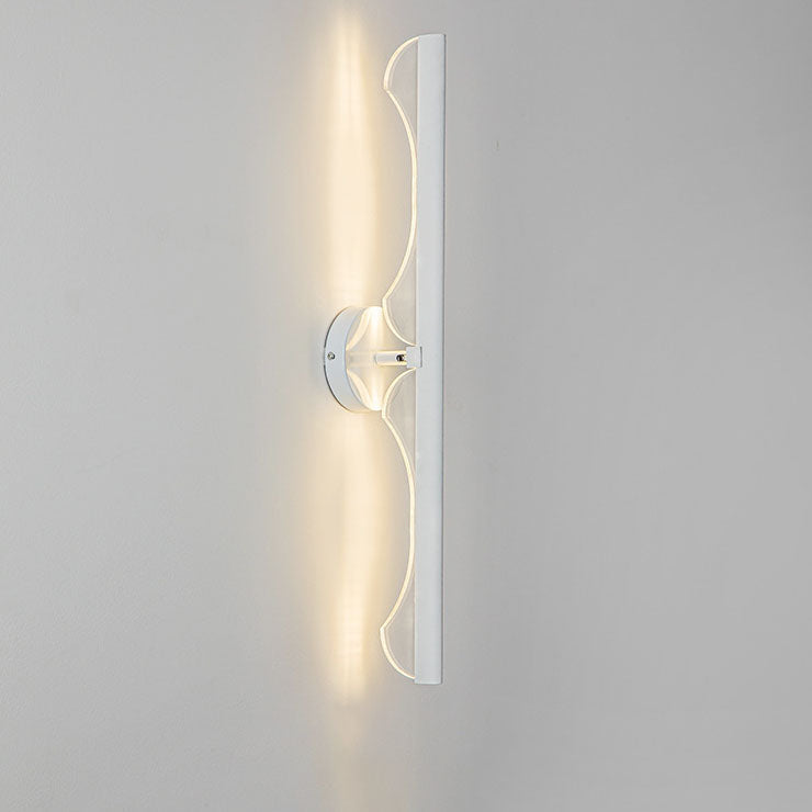 Long Wave Iron Aluminum Silicone LED Wall Sconce Lamp