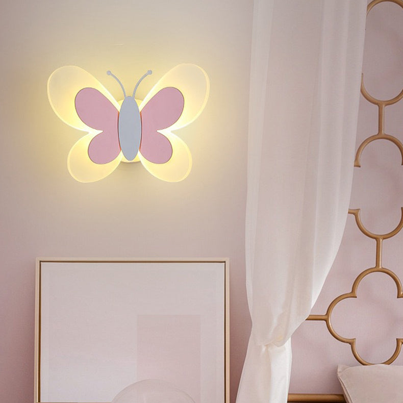 Creative Acrylic Butterfly Design Iron LED Wall Sconce Lamp