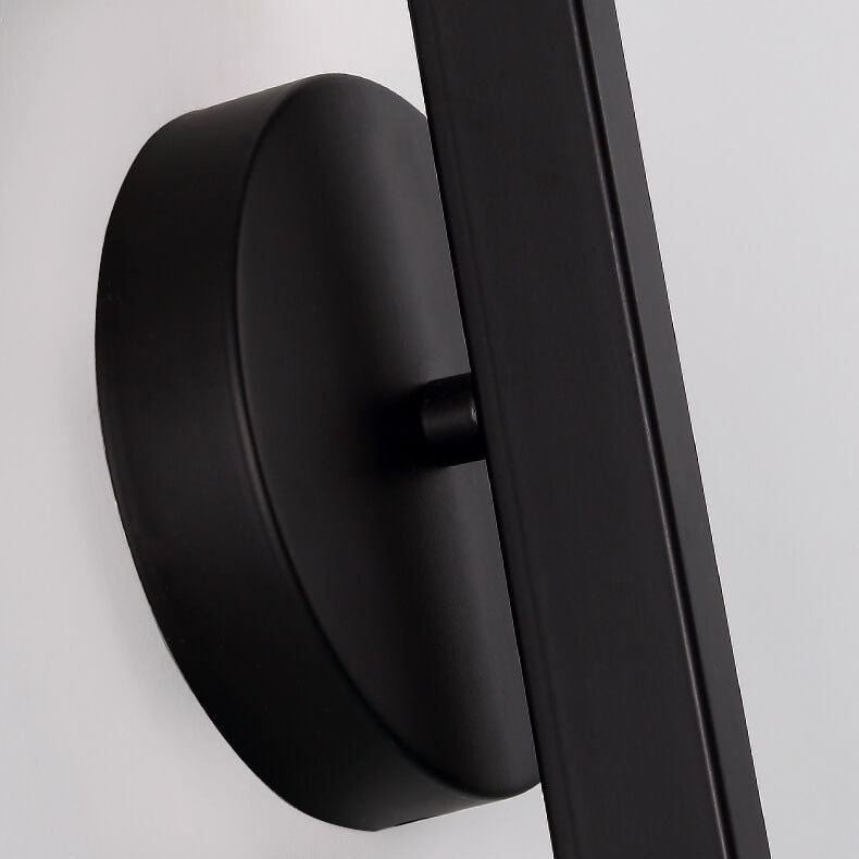 Light Black Gold Iron Round Head LED Wall Sconce Lamp