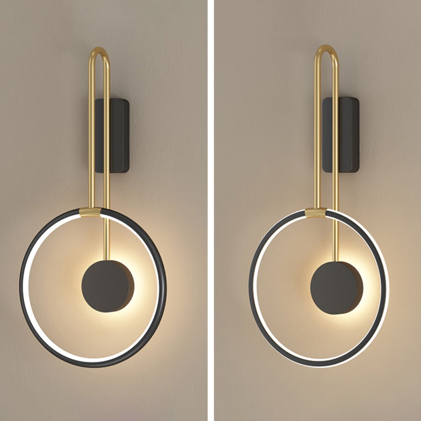 Simplicity Circle Ring Silicone Strip LED Wall Sconce Lamp