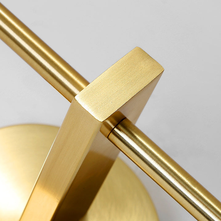 Mid-Century Iron Straight Pole 1-Light Wall Sconce Lamp