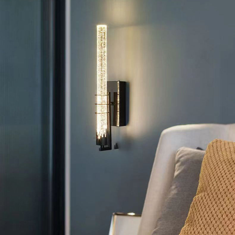 Luxury Cylinder Iron Crystal LED Wall Sconce Lamp