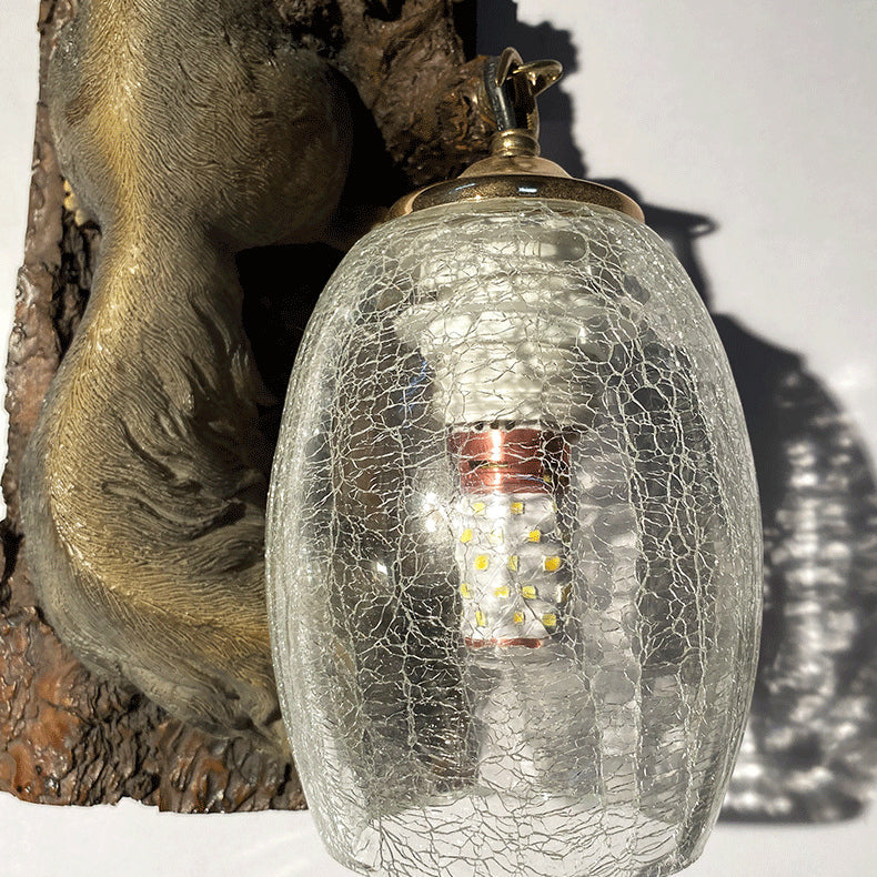 Resin Glass Squirrel Square 1-Light Wall Sconce Lamp