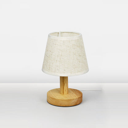 Contemporary Fabric Wood Table Lamp