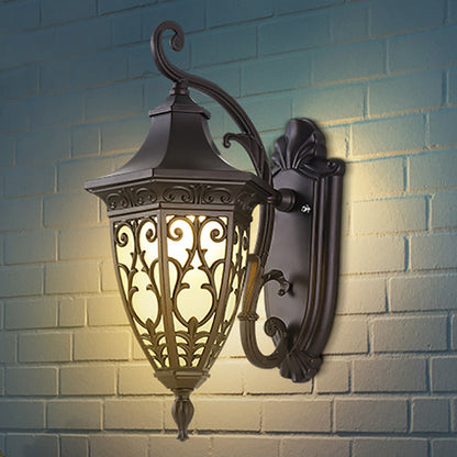 Waterproof Aluminum Glass 1-Light Outdoor Wall Sconce Lamp