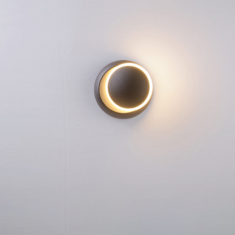 Minimalist Round Rotatable Aluminum PC LED Wall Sconce Lamp