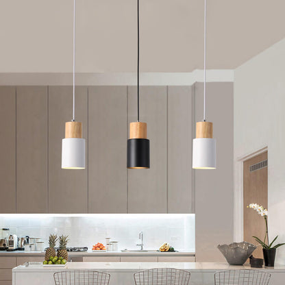Nordic Macaron Cylinder Aluminum 1-Light LED Pendant
