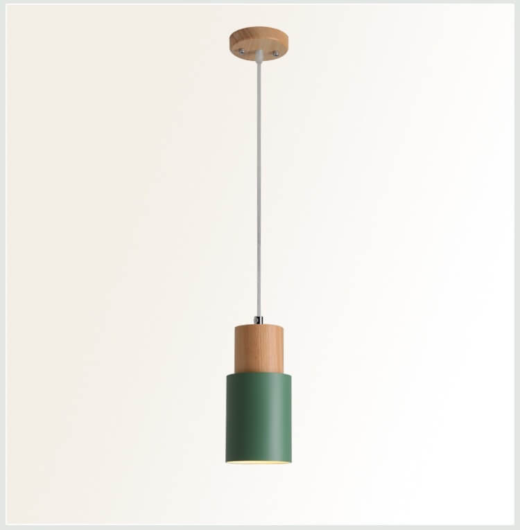Nordic Macaron Cylinder Aluminum 1-Light LED Pendant