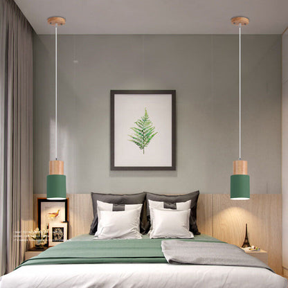 Nordic Macaron Cylinder Aluminum 1-Light LED Pendant