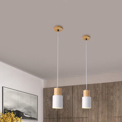 Nordic Macaron Cylinder Aluminum 1-Light LED Pendant