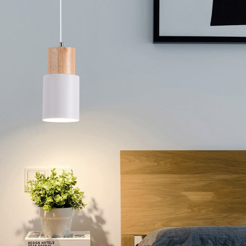 Nordic Macaron Cylinder Aluminum 1-Light LED Pendant