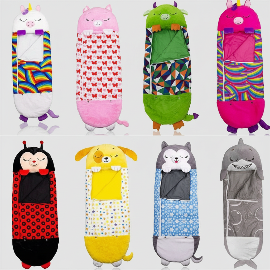 Animal Shape Kids Sleeping Bag with Pillow