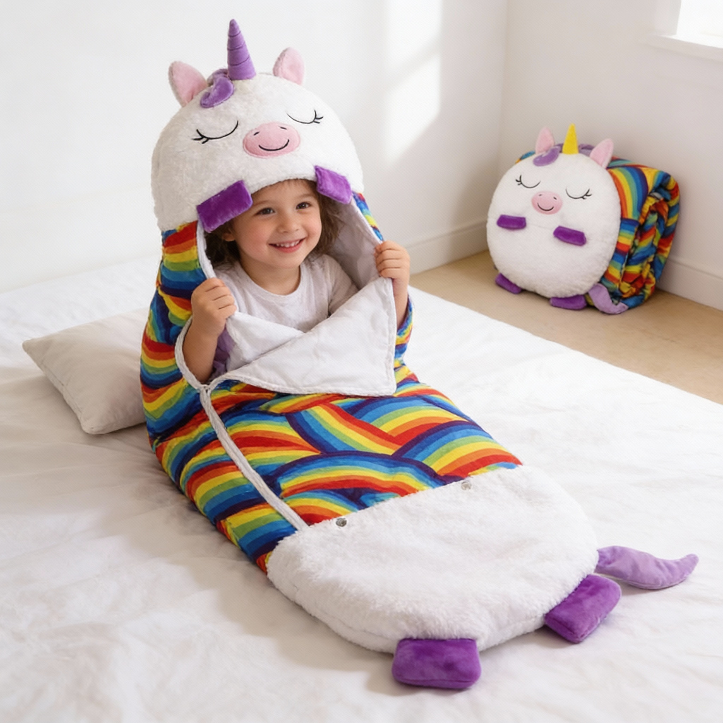 Animal Shape Kids Sleeping Bag with Pillow