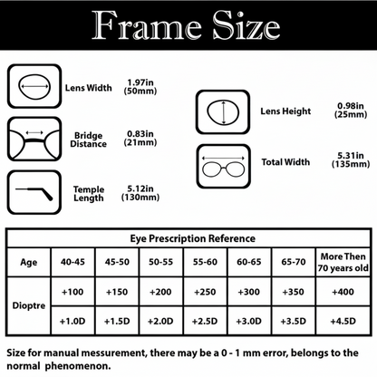 Foldable Reading Glasses with Case