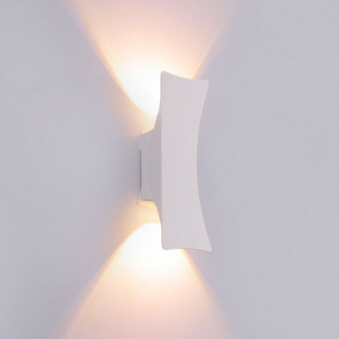 Rectangular Curved LED Outdoor Waterproof Wall Sconce Lamp