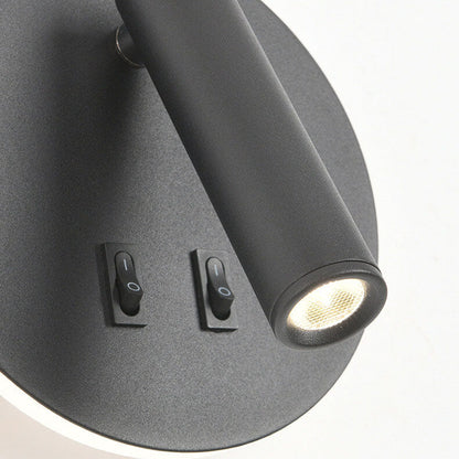 Simplicity Aluminum Rotate Circular LED Wall Sconce Lamp