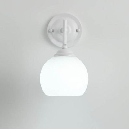 Modern Art Deco Round Glass Metal 1-Light Wall Sconce Lamp
