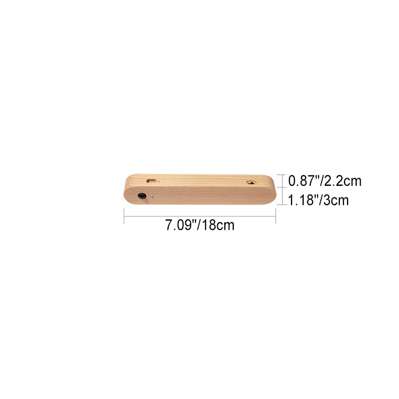 Wood LED USB Human Sensor Night Light Wall Sconce Lamp