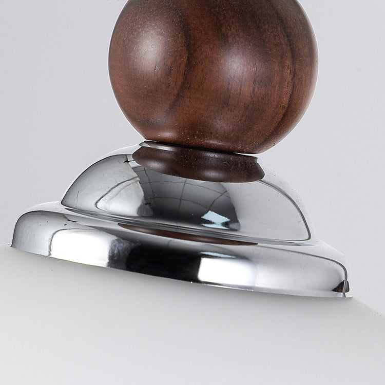 Lantern Shaped Wood Iron Glass 1-Light Wall Sconce Lamp