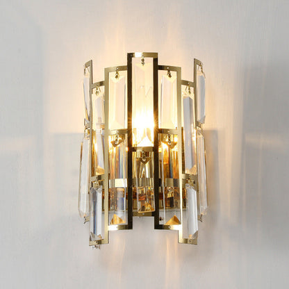 Stainless Multiple Rectangular 1/2 Light Wall Sconce Lamp