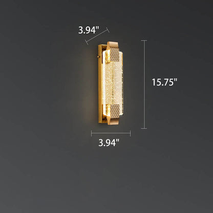 Luxury Bubble Crystal Square Alloy LED Wall Sconce Lamp