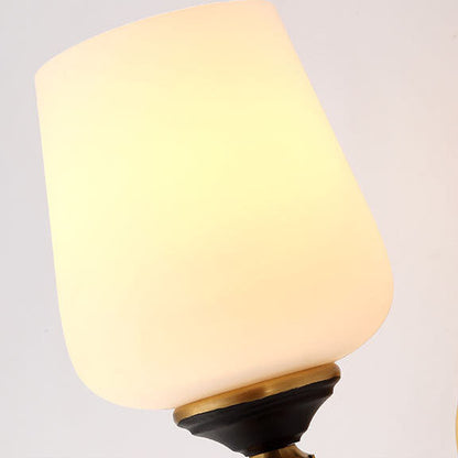 Cylindrical Cup All Brass Glass 1-Light Wall Sconce Lamp