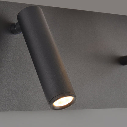 Square Iron Aluminum Fabric 1-Light LED Wall Sconce Lamp