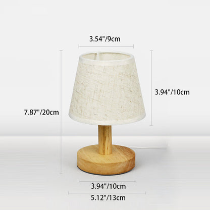 Contemporary Fabric Wood Table Lamp