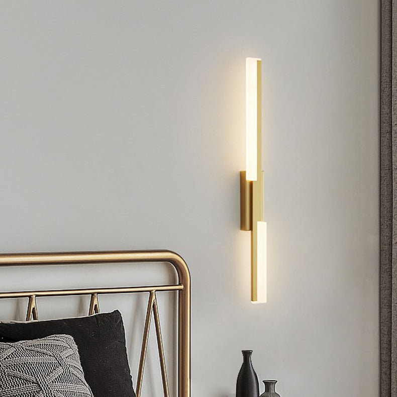 Minimalist Vertical Bar Acrylic Iron LED Wall Sconce Lamp