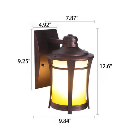 Wrought Iron Outdoor Waterproof 1-Light Wall Sconce Lamp