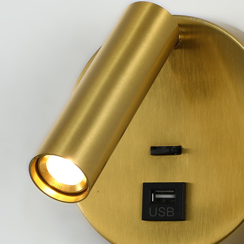 Rotatable Cylinder Aluminum Iron LED Wall Sconce Lamp