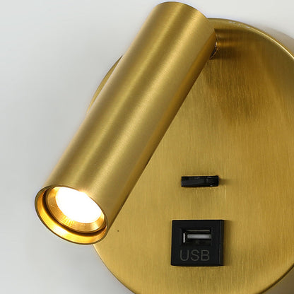 Rotatable Cylinder Aluminum Iron LED Wall Sconce Lamp