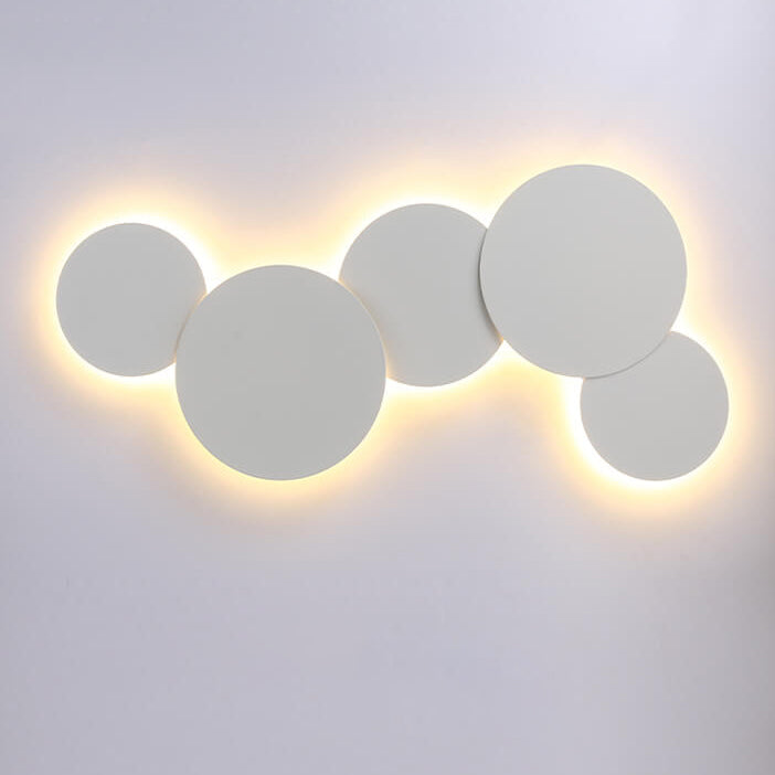Modern Minimalist Round Eclipse Iron LED Wall Sconce Lamp