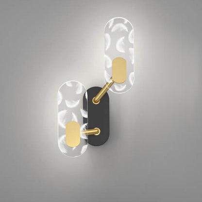 Creative Acrylic Ring Black Gold LED Wall Sconce Lamp