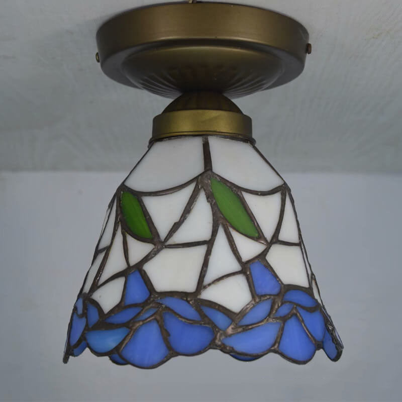Traditional European Tiffany 1-Light Wall Sconce Lamp