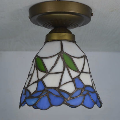 Traditional European Tiffany 1-Light Wall Sconce Lamp