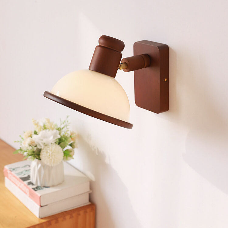 Chinese Adjustable Swing Arm Dome 1-Light Wall Sconce Lamp