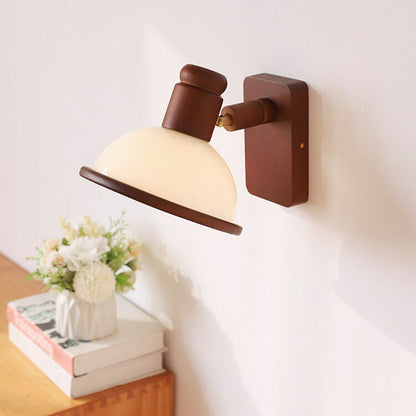 Chinese Adjustable Swing Arm Dome 1-Light Wall Sconce Lamp