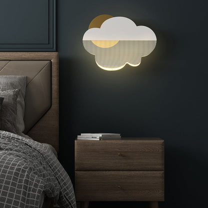 Simplicity Iron Acrylic Cloud Shade LED Wall Sconce Lamp
