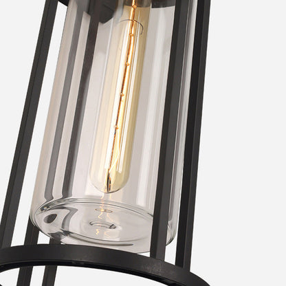 Simplicity Glass Cylinder 1-Light Outdoor Wall Sconce Lamp