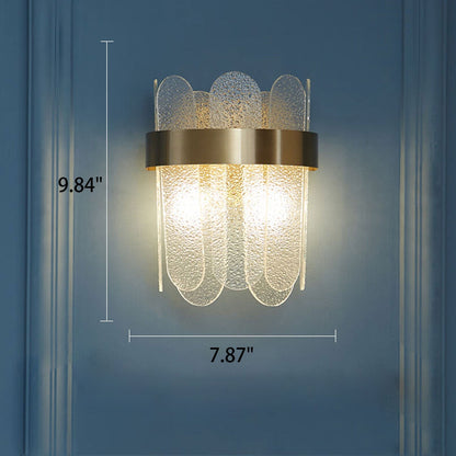 Light Glass Combination Design 2-Light Wall Sconce Lamp