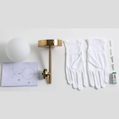 Milk Ball Metal Magic Bean 1/2/3 Light Wall Sconce Lamp