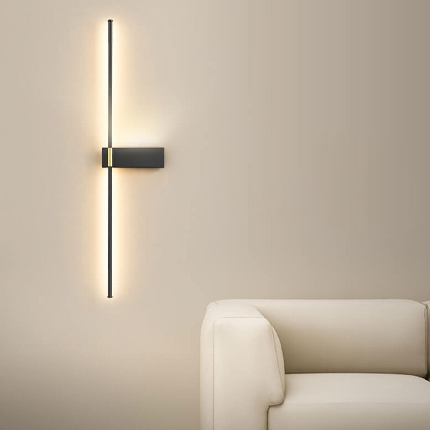 Minimalist Long Line Iron Acrylic LED Wall Sconce Lamp