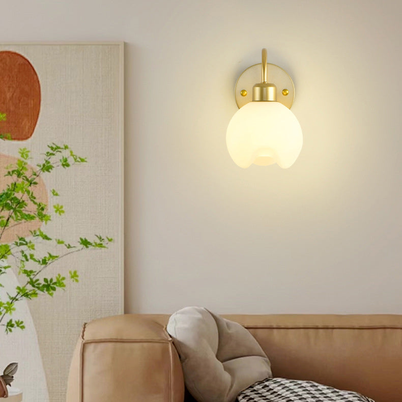 Modern Simplicity Iron ABS Flower 1-Light Wall Sconce Lamp