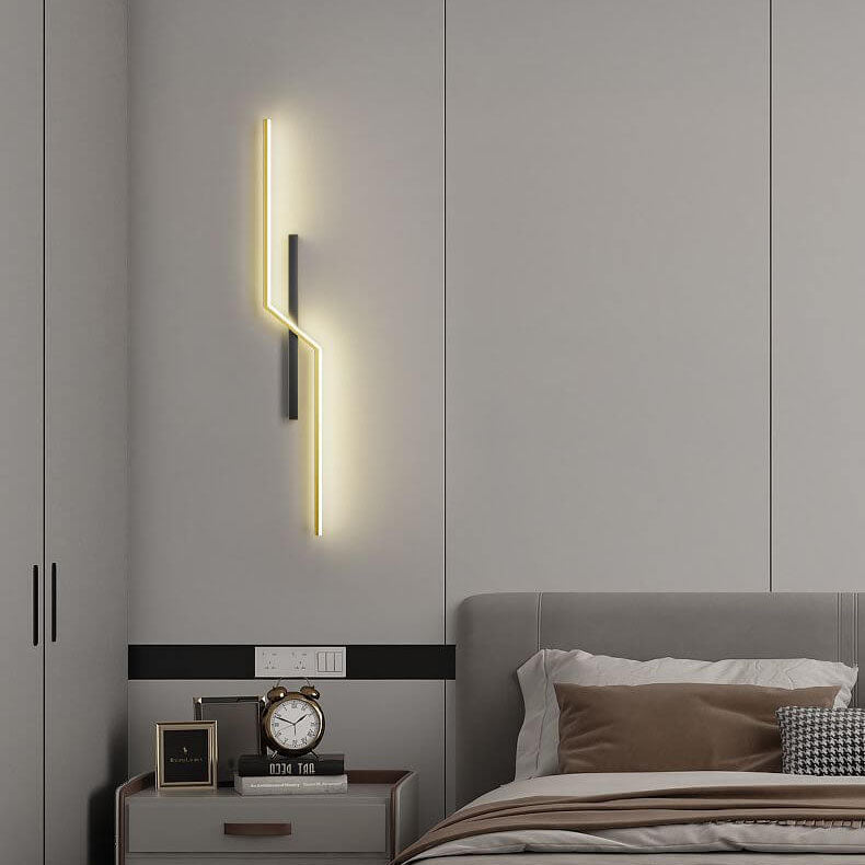 Geometry Lines Aluminum Iron Silicone LED Wall Sconce Lamp