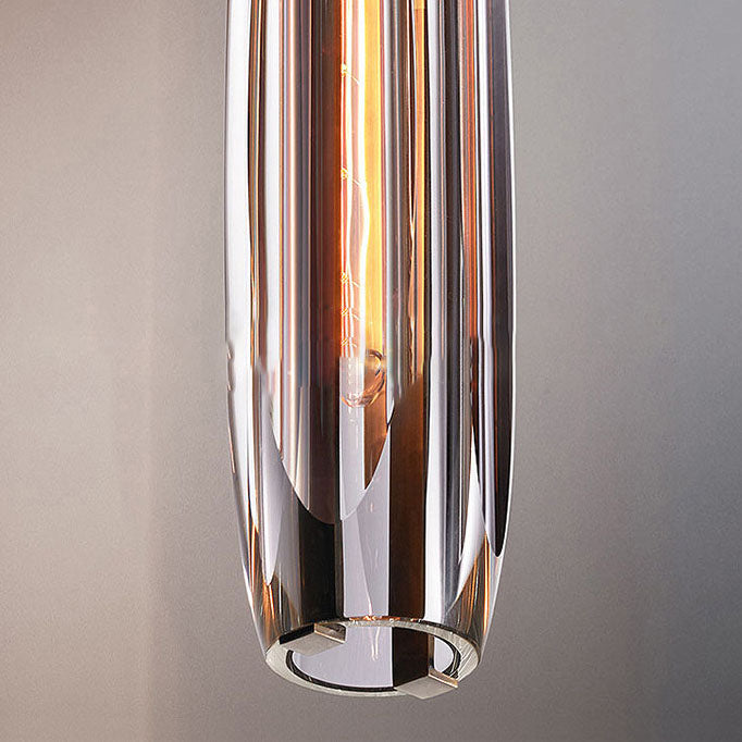 Cylinder Full Copper Crystal 1-Light Wall Sconce Lamp