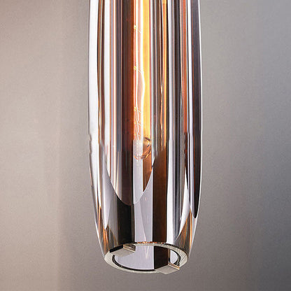 Cylinder Full Copper Crystal 1-Light Wall Sconce Lamp