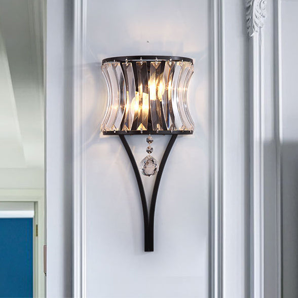 Dazzling Sheet Shade Hardware 2-Light Wall Sconce Lamp