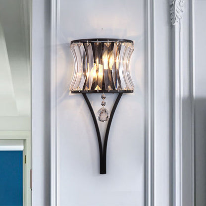 Dazzling Sheet Shade Hardware 2-Light Wall Sconce Lamp