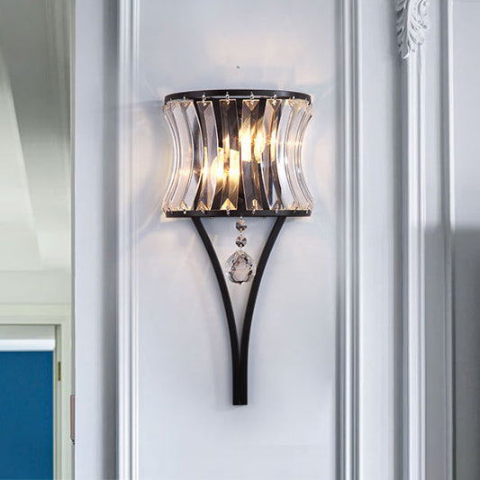 Dazzling Sheet Shade Hardware 2-Light Wall Sconce Lamp
